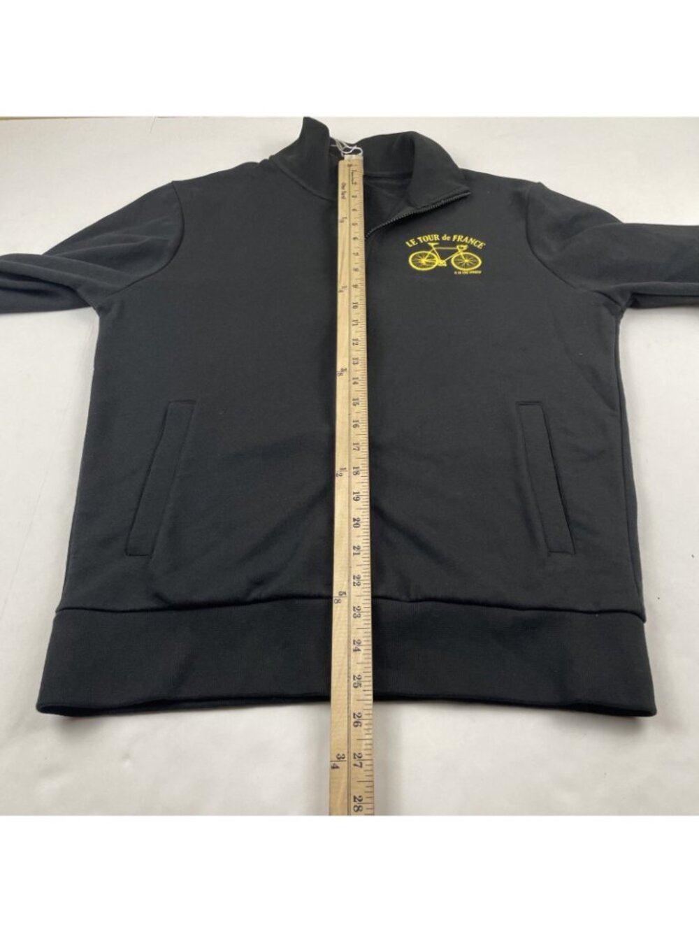 Le Coq Sportif Full Zip Sweatshirt Jacket Men’s M Le Tour De France Black w/Tee - Picture 5 of 14